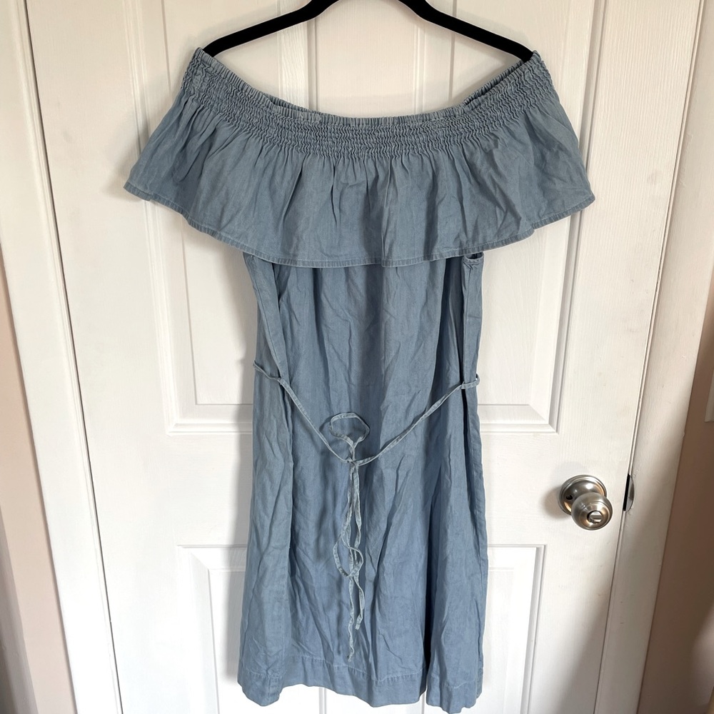 Off The Shoulder Denim Dress